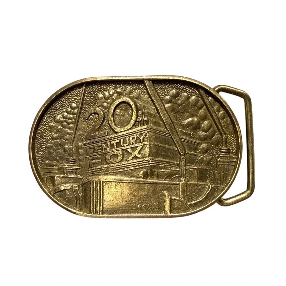 20th Century Fox 1976 Vintage Solid Brass Belt Buckle BTS‎ Made in USA 1978